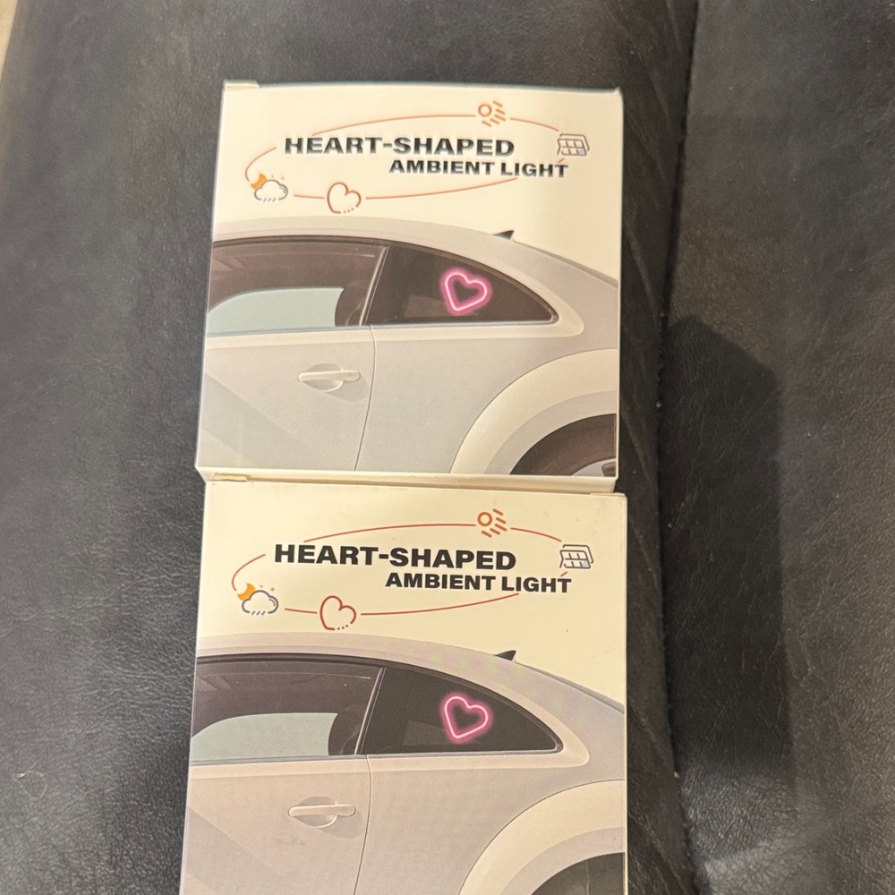 Heart-Shaped Ambient Car Light - Blue